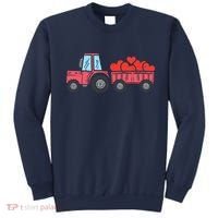 Valentines Day Tractor Truck Hearts Farm Sweatshirt thumb 0