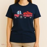 Valentines Day Tractor Truck Hearts Farm T-Shirt thumb 4