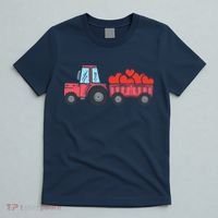 Valentines Day Tractor Truck Hearts Farm T-Shirt thumb 5