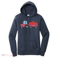 Valentines Day Tractor Truck Hearts Farm Women's Hoodie thumb 0