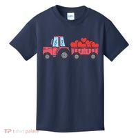 Valentines Day Tractor Truck Hearts Farm Kids T-Shirt thumb 0