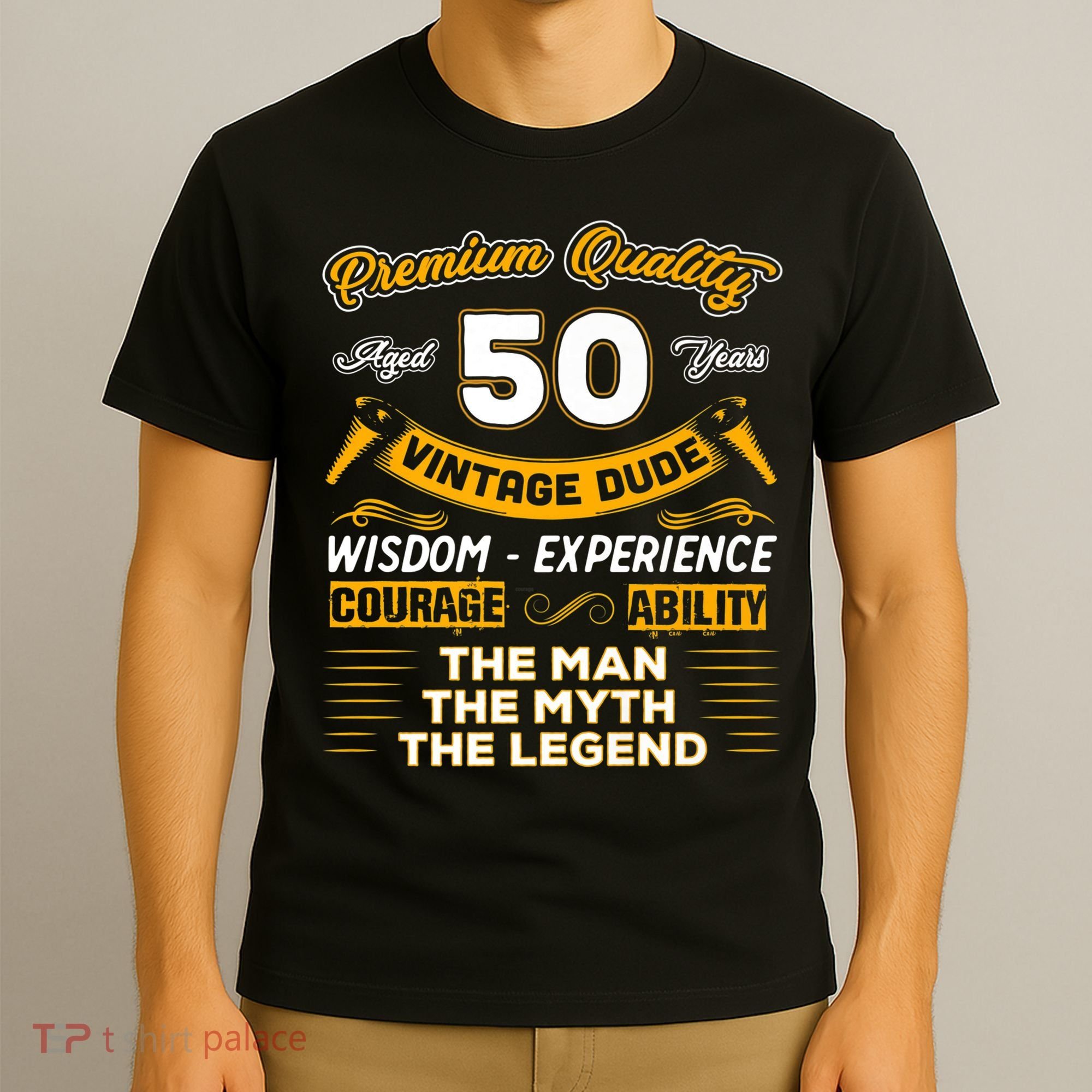 Vintage Dude The Man Myth Legend 50 Yrs 50th Birthday Shirt T-Shirt