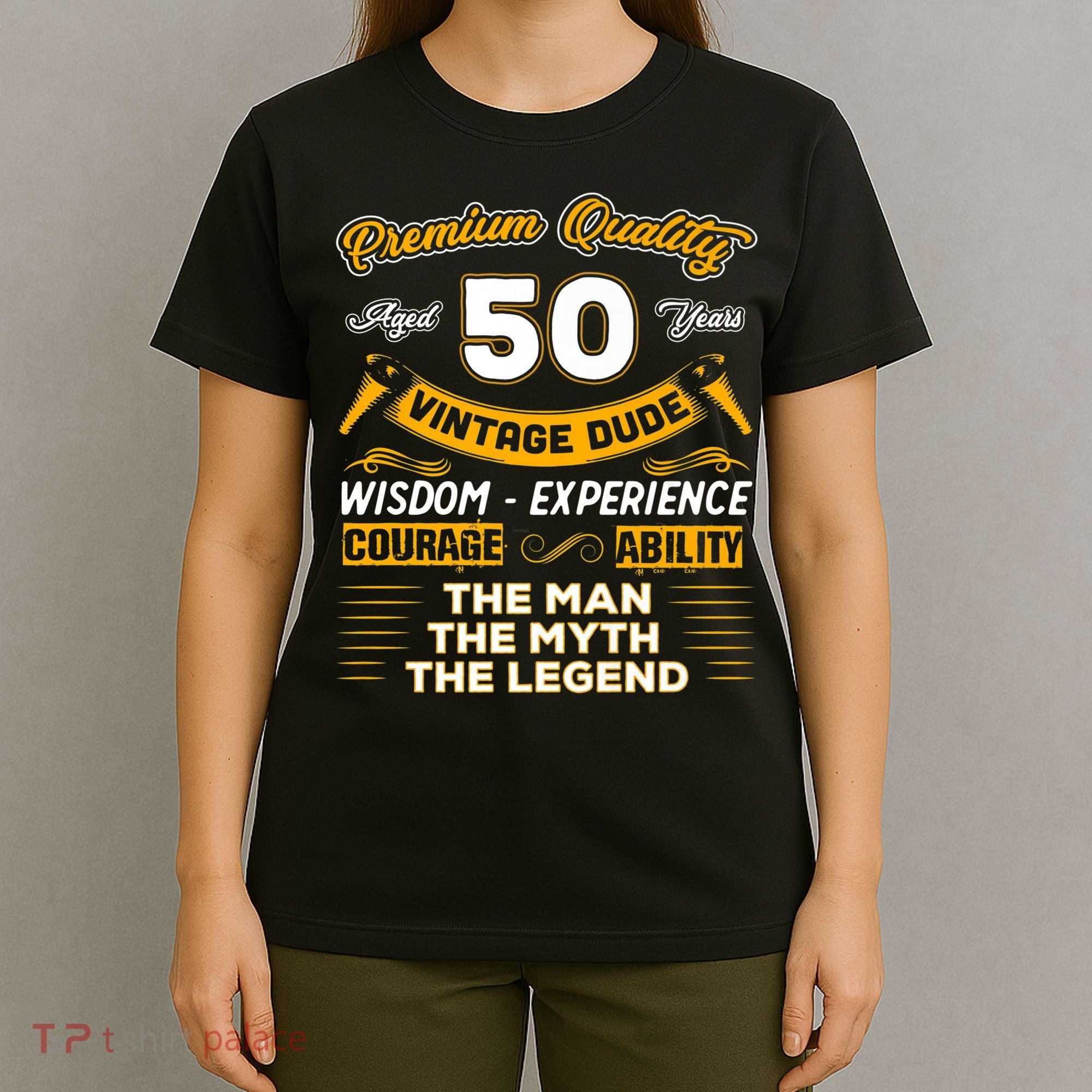 Vintage Dude The Man Myth Legend 50 Yrs 50th Birthday Shirt T-Shirt