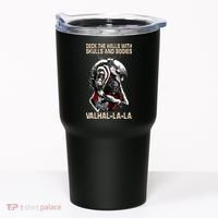 Valhalla-La Deck the halls with skulls and bodies Christmas Tumbler thumb 0