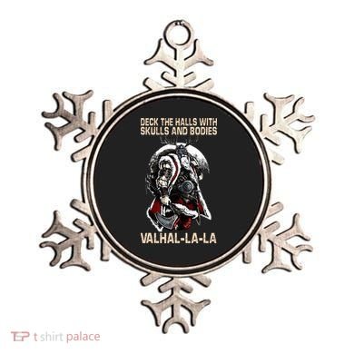Valhalla-La Deck the halls with skulls and bodies Christmas Ornament