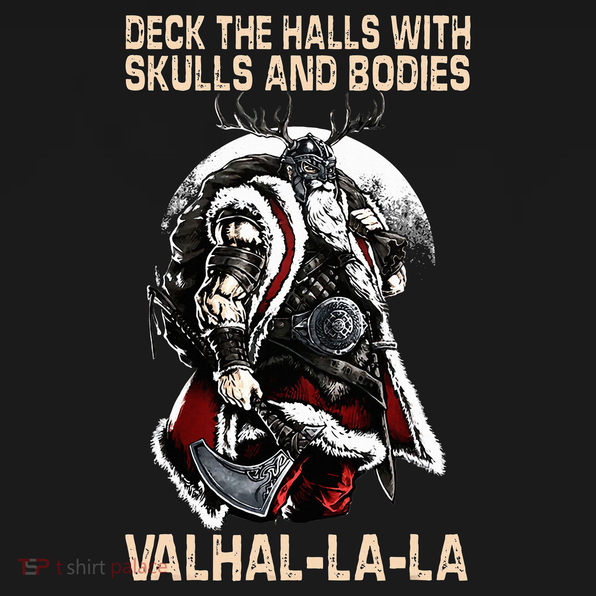 Valhalla-La Deck the halls with skulls and bodies Christmas Women's Tank Top