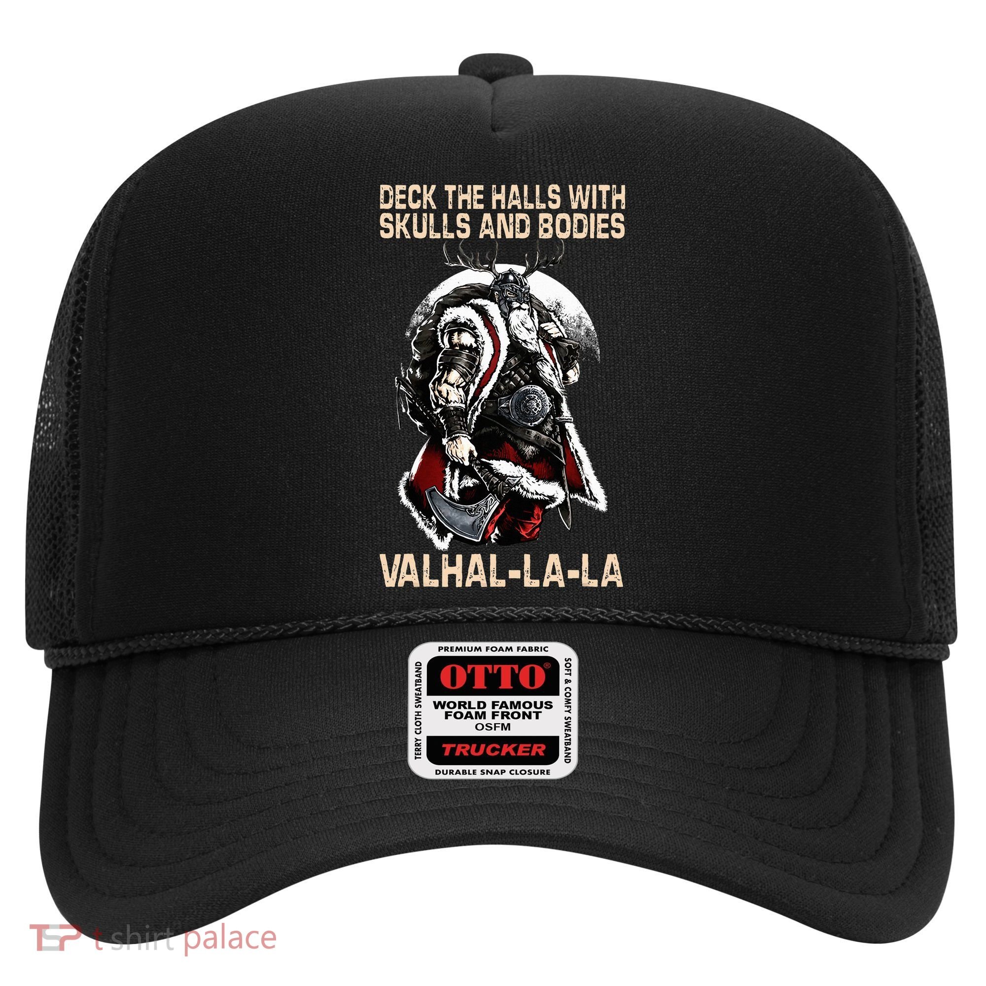 Valhalla-La Deck the halls with skulls and bodies Christmas Hat