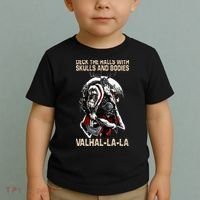 Valhalla-La Deck the halls with skulls and bodies Christmas Toddler T-Shirt thumb 2
