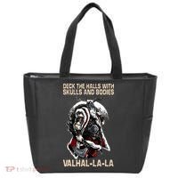Valhalla-La Deck the halls with skulls and bodies Christmas Tote Bag thumb 0