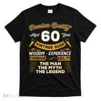 Vintage Dude The Man Myth Legend 60 Yrs 60th Birthday Shirt T-Shirt thumb 0