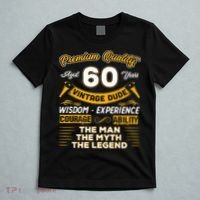Vintage Dude The Man Myth Legend 60 Yrs 60th Birthday Shirt T-Shirt thumb 5