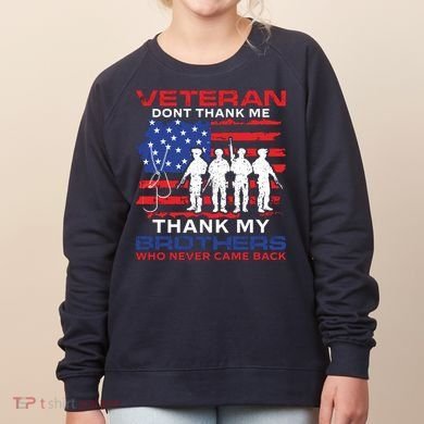 Veteran Don't Thank Me Women's Sweatshirt