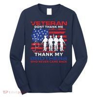 Veteran Don't Thank Me Long Sleeve Shirt thumb 0