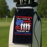 Veteran Don't Thank Me Golf Towel thumb 2