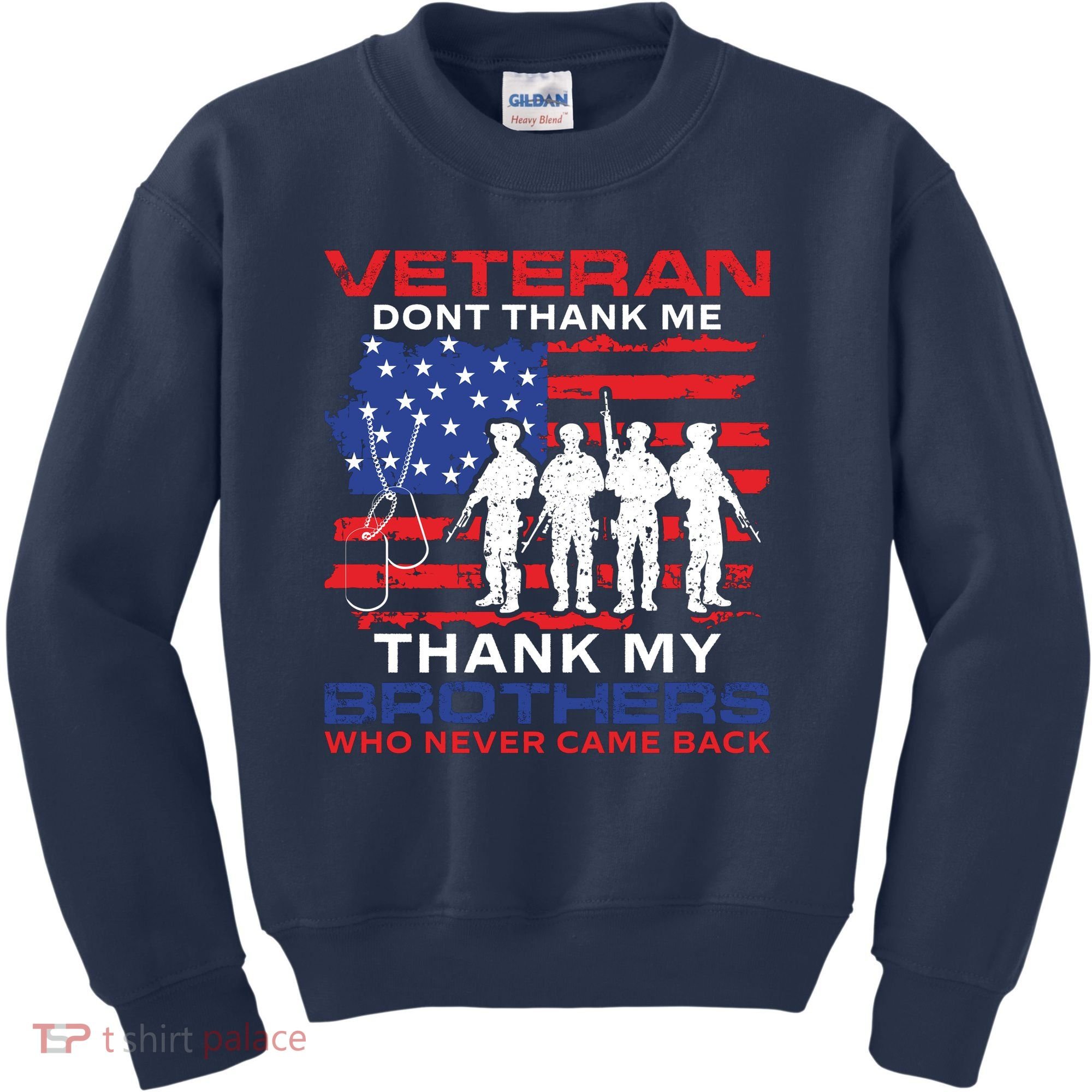 Veteran Don't Thank Me Kids Sweatshirt