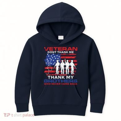 Veteran Don't Thank Me Kids Hoodie