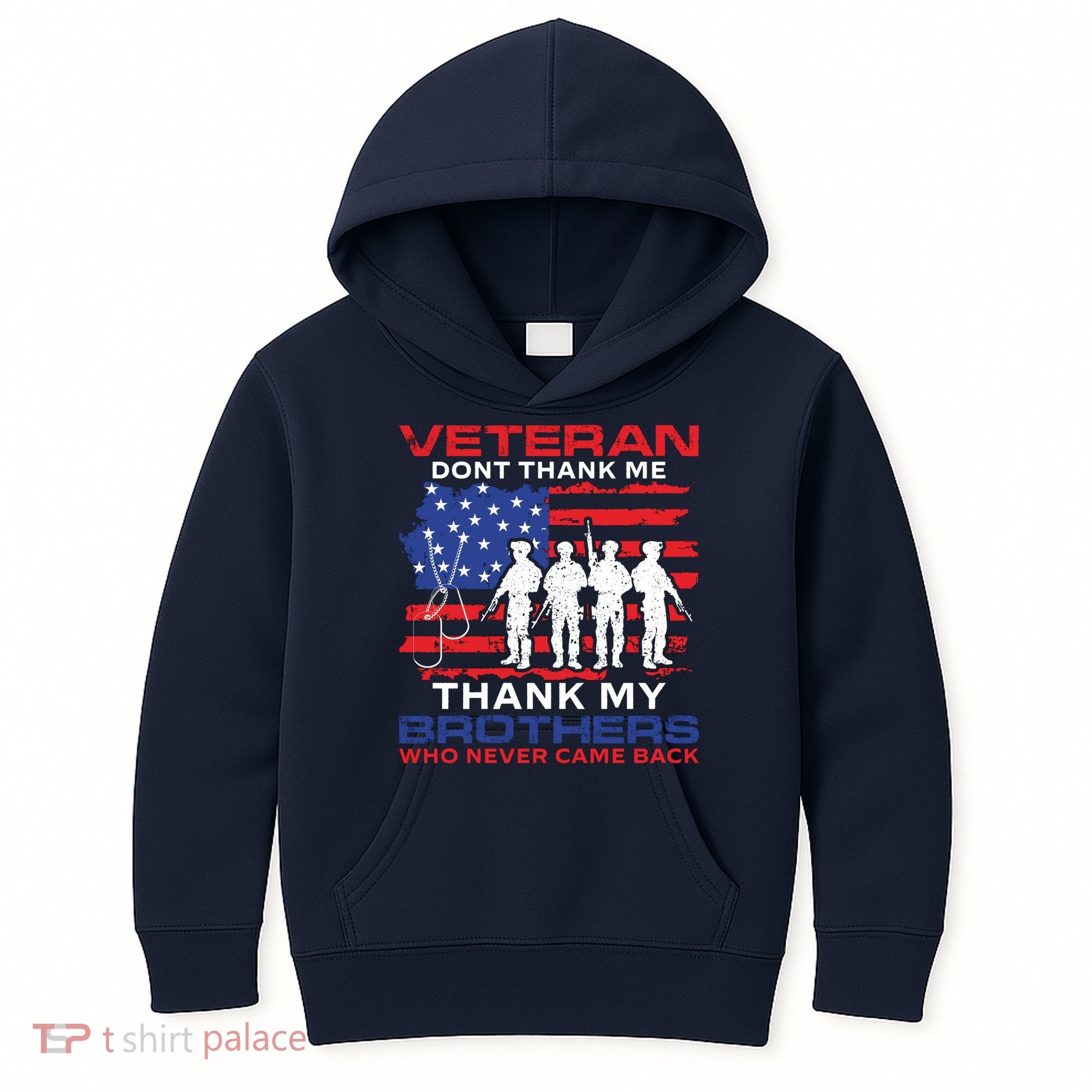 Veteran Don't Thank Me Kids Hoodie