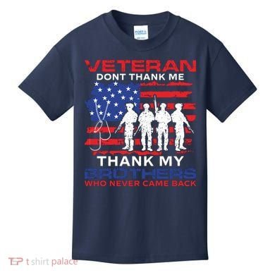 Veteran Don't Thank Me Kids T-Shirt