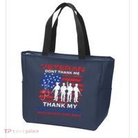 Veteran Don't Thank Me Tote Bag thumb 3