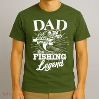 Vintage Dad The Man The Myth The Fishing Legend T-Shirt thumb 3