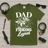 Vintage Dad The Man The Myth The Fishing Legend T-Shirt thumb 5