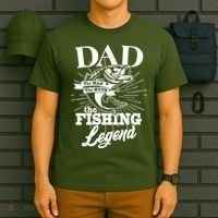 Vintage Dad The Man The Myth The Fishing Legend T-Shirt thumb 6