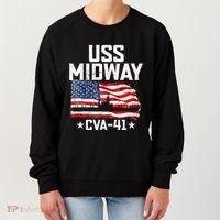 Veterans Day Uss Midway Cva41 Aircraft Carrier Women's Sweatshirt thumb 0