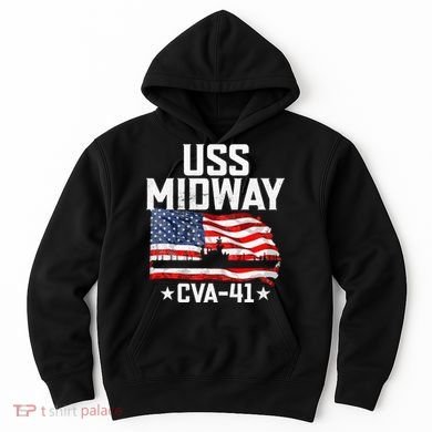Veterans Day Uss Midway Cva41 Aircraft Carrier Hoodie