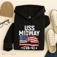 Veterans Day Uss Midway Cva41 Aircraft Carrier Hoodie thumb 4