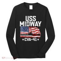 Veterans Day Uss Midway Cva41 Aircraft Carrier Long Sleeve Shirt thumb 0