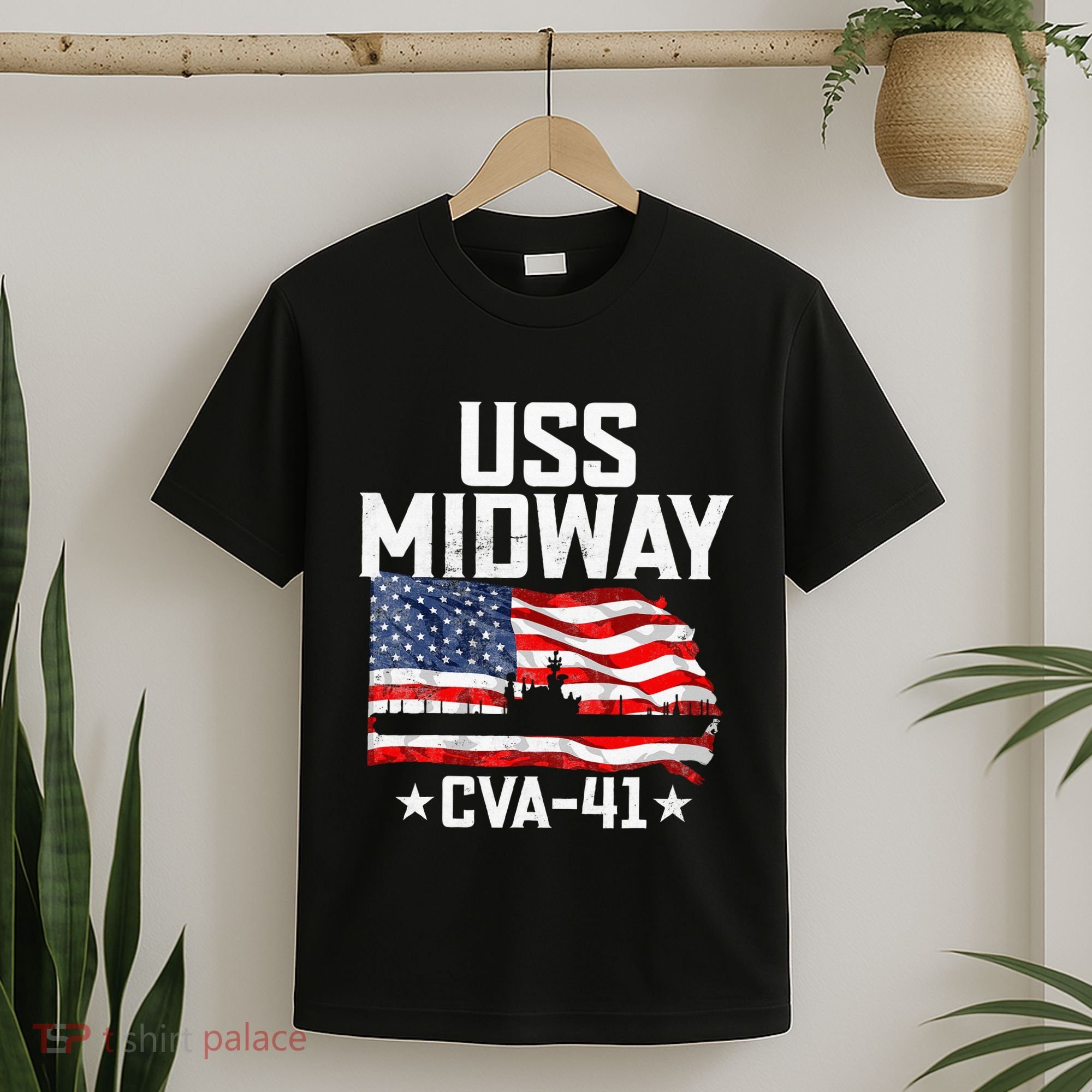 Veterans Day Uss Midway Cva41 Aircraft Carrier T-Shirt