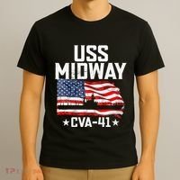 Veterans Day Uss Midway Cva41 Aircraft Carrier T-Shirt thumb 3