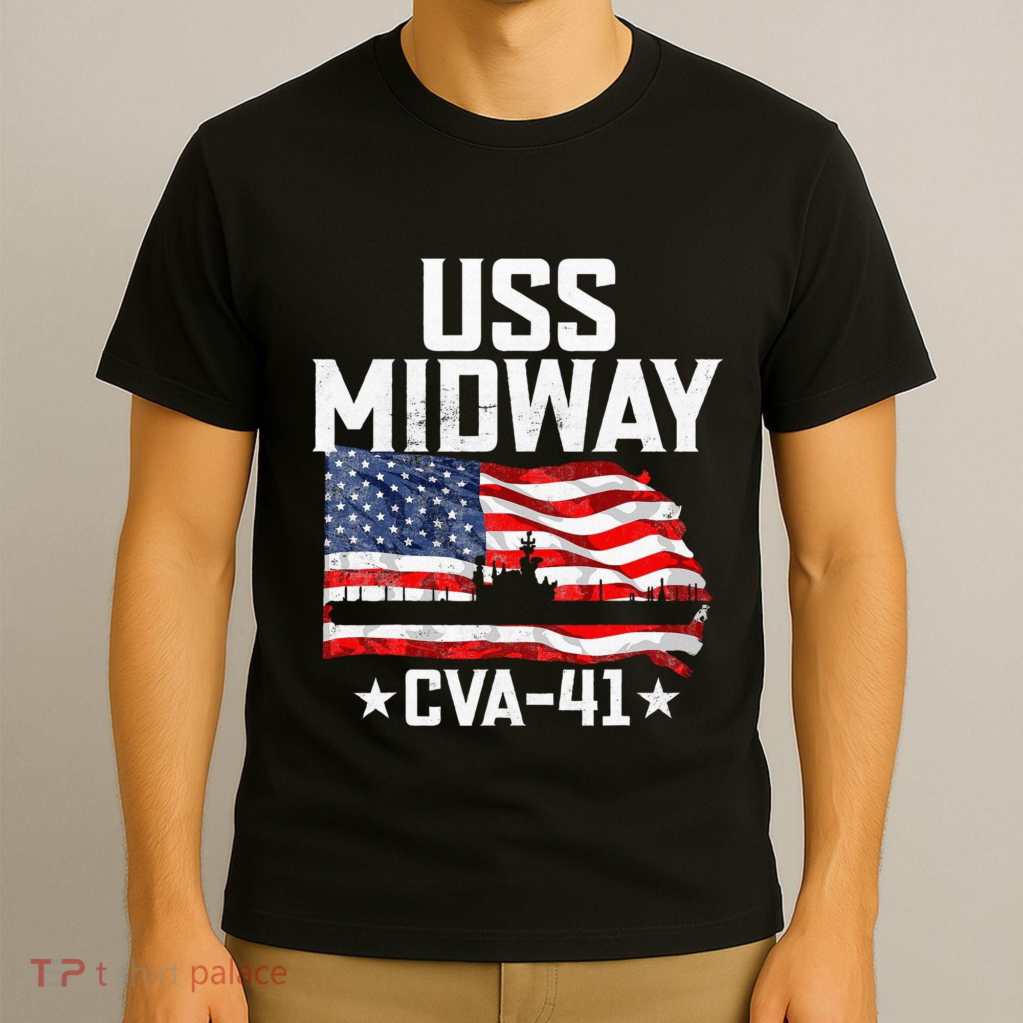 Veterans Day Uss Midway Cva41 Aircraft Carrier T-Shirt