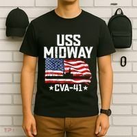 Veterans Day Uss Midway Cva41 Aircraft Carrier T-Shirt thumb 6