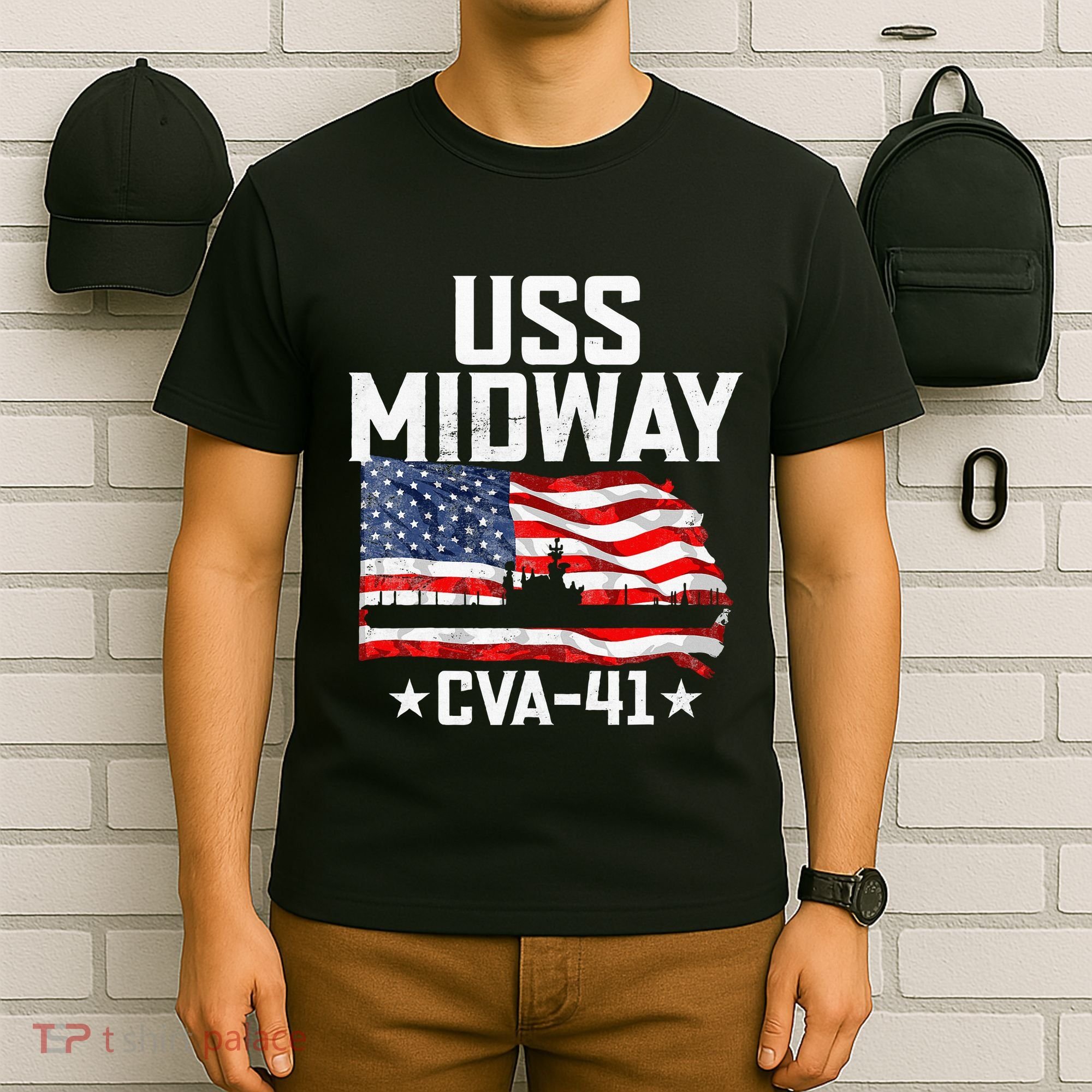 Veterans Day Uss Midway Cva41 Aircraft Carrier T-Shirt