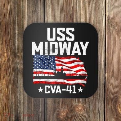 Veterans Day Uss Midway Cva41 Aircraft Carrier Coaster