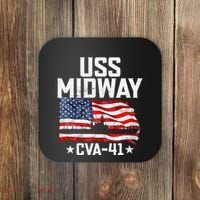 Veterans Day Uss Midway Cva41 Aircraft Carrier Coaster thumb 0