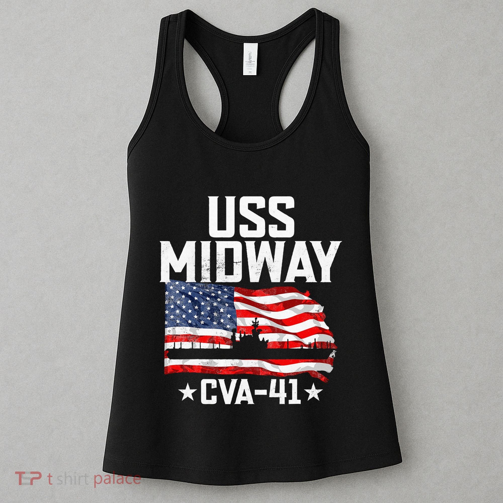Veterans Day Uss Midway Cva41 Aircraft Carrier Women's Tank Top