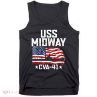 Veterans Day Uss Midway Cva41 Aircraft Carrier Tank Top thumb 0