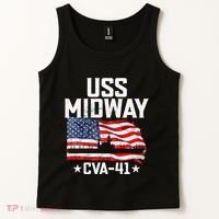 Veterans Day Uss Midway Cva41 Aircraft Carrier Tank Top thumb 2