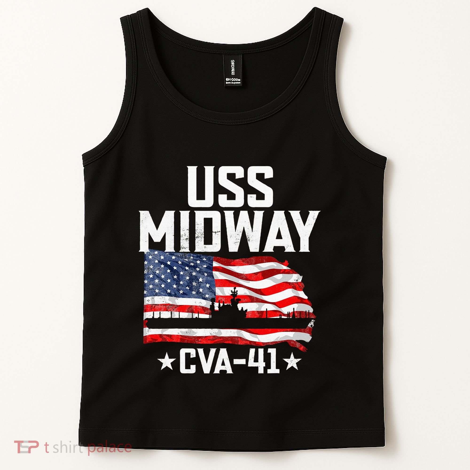 Veterans Day Uss Midway Cva41 Aircraft Carrier Tank Top