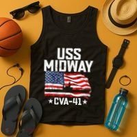 Veterans Day Uss Midway Cva41 Aircraft Carrier Tank Top thumb 4
