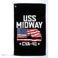 Veterans Day Uss Midway Cva41 Aircraft Carrier Golf Towel thumb 0