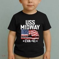 Veterans Day Uss Midway Cva41 Aircraft Carrier Toddler T-Shirt thumb 2