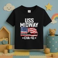 Veterans Day Uss Midway Cva41 Aircraft Carrier Toddler T-Shirt thumb 3