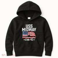Veterans Day Uss Midway Cva41 Aircraft Carrier Kids Hoodie thumb 0