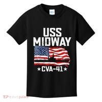 Veterans Day Uss Midway Cva41 Aircraft Carrier Kids T-Shirt thumb 0