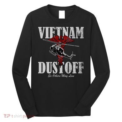 Vietnam Dustoff Uh1 Huey Long Sleeve Shirt