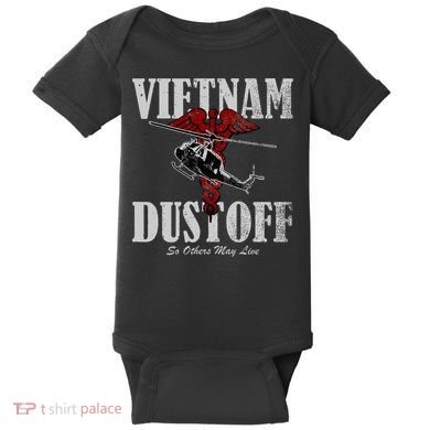 Vietnam Dustoff Uh1 Huey Baby Bodysuit