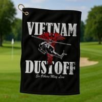 Vietnam Dustoff Uh1 Huey Golf Towel thumb 1